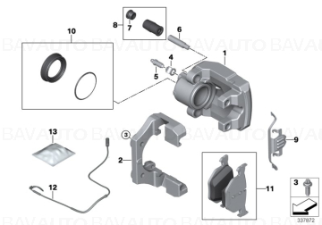 34216776937 - Set placute frana, punte spate - BMW X5 E70 F15, X6 E71 F16 - Original BMW