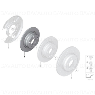 34216792225 - Disc frână spate 290X11 - BMW - Seria 1 F20, Seria 1 F20 LCI - de la 01.07.2011 - Original BMW Group - BavAUTO