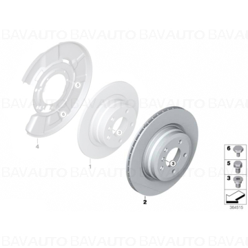 34216855004 - Brake disc, ventilated 336X22 - BMW - X1 E84, Seria 3 E90 - de la 01.12.2004 - Original BMW Group - BavAUTO