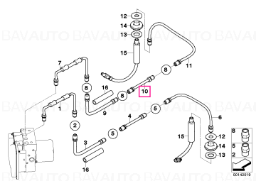 34326772490 - Conducta M10/M10 - BMW - Seria 5 E60, Seria 5 E60 LCI - de la 03.03.2003 - Original BMW Group - BavAUTO