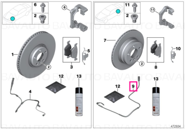 34356775858 - Brake-pad sensor, rear - Original BMW