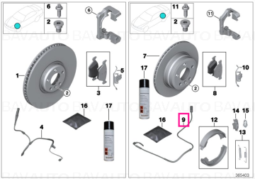 34356791960 - Brake-pad sensor, rear - Original BMW