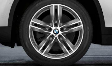 Janta aliaj usor - M Performance Double Spoke 570M - Bicolor Gri (FerricGrey/Bright Turned) - 7,5Jx18 ET:51 - BMW X1 F48, X2 F39	