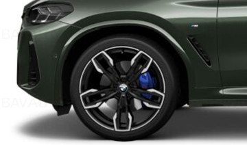  Janta aliaj usor - M Performance Double Spoke 718M - Bicolor Negru/Argintiu (Jet Black Uni/Bright Turned) - 8,5Jx21 ET:30 - BMW X3 G01, X4 G02