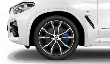 36108010268 -  Janta aliaj usor - M Performance Double-Spoke 699M - Bicolor (Orbitgrey/Bright Polished) - 8Jx20 ET:27 - BMW X3 G01 G08, X4 G02 - Original BMW