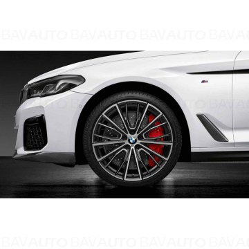 36112459549 - Set roți complete de vară - M Performance Multi Spoke 732M (bright milled, bright turned, forged) cu anvelopa Goodyear Eagle F1 Asymmetric 5 ROF - 245/35R20 95Y XL FA / 275/30R20 97Y XL RA - BMW Seria 5 G30/G31 - Jante forjate