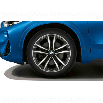 36115A143D1 - Set roți complete de vară - M Double Spoke 715M (bright turned) cu anvelopa Michelin Pilot Sport 4 - 225/45R19 96W XL - BMW X1/X2 F48/F39/F49