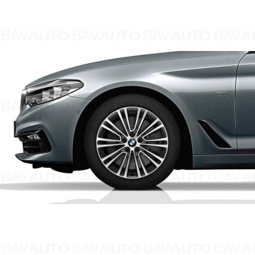 36115A8D966 - Set roți complete de vară - Double Spoke 634 (bright turned) cu anvelopa Pirelli Cinturato P7 r-f - 245/45R18 100Y XL - BMW Seria 5 G30/G31/G38