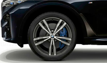 36115A661B9 - Roată completă de iarnă - M Double Spoke 754M (bright turned) cu anvelopa Pirelli Scorpion Winter r-f - 285/45R21 113V XL - BMW X7 G07 LCI