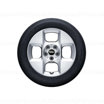 36115B5D015 - Roată completă de iarnă - 4 Square Spoke 955 cu anvelopa Bridgestone BLIZZAK LM005 - 195/55R16 91H XL - Mini F65/F66/F67