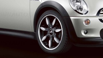 Janta aliaj usor - Night Spoke 106 - Bicolor Negru/Argintiu (Jet Black / Bright Turned) - 7Jx17 ET:48 - Mini Cabrio R52 R57, Clubman R55, Coupe R58, Roadster R59, R50, R53, R56 