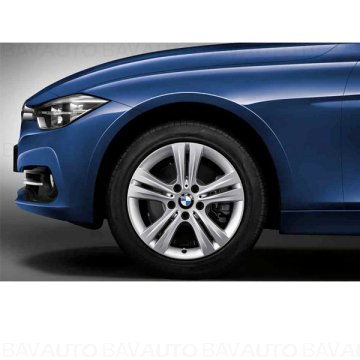 36116796239 - Janta din aliaj fata/spate - Double Spoke 392 - Silver - 7.5J x 17 ET:37 - BMW Seria 3 F30, F31; Seria 4 F32, F33, F36 - Original BMW