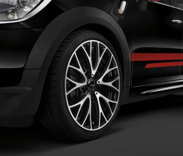 Janta aliaj usor - JCW Cross Spoke R134 - Bicolor Negru/Argintiu (Jet Black Uni / Bright Turned) - 7,5Jx19 ET:52 - Mini Countryman R60, Paceman R61	