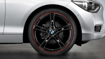 Janta aliaj usor - Double Spoke 361 - Bicolor Negru/Rosu (Black with Red Rim Ring) - 7,5Jx19 ET:45 - BMW Seria 1 F20 F21, Seria 2 F22 F23	
