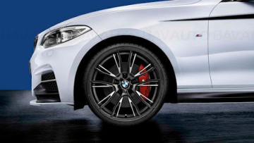 Janta aliaj usor -  M Performance Double Spoke 624M - Negru (Jet Black Matt, Bright Milled, Forged) - 7,5JX19 ET:45 - BMW Seria 1 F20 F21, Seria 2 F22 F23