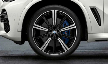 Janta aliaj usor - M Performance Star Spoke 749M - Bicolor Negru/Argintiu (Jet Black / Bright Turned) - 10,5Jx22 ET:43 - BMW X5 G05, X6 G06	