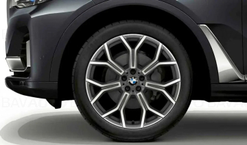 Janta din aliaj usor - Y-Spoke 753 - Bicolor Gri/Argintiu (Ferric Grey / Bright Turned) - 9,5Jx21 ET:36 - BMW X7 G07