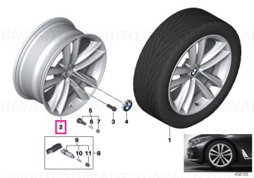36116887592 - Disc wheel, light alloy, Orbitgrey 9,5JX19   ET:39 - Original BMW