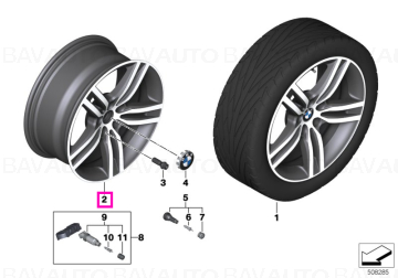 36116894842 - Janta aliaj BMW Double Spoke 844 - Orbitgrey (8Jx18 ET:30) - BMW Seria 5 G30 G31 G38 - Original BMW