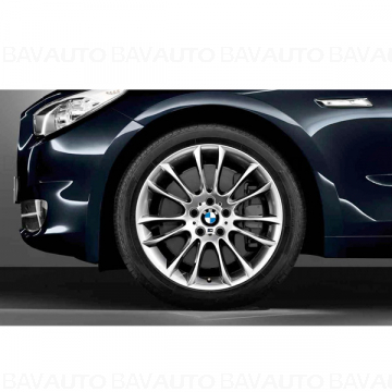 36117841819 - Janta din aliaj usor - M Performance V-Spoke 302M - Argintiu (Decor Silver) - 8.5Jx19 ET:25 - BMW Seria 5 F07, Seria 7 F01 F02 F04 Hybrid - Original BMW