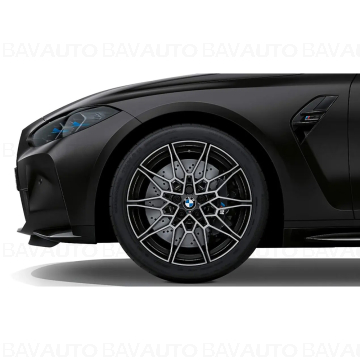 Janta aliaj usor - M Performance Double Spoke 826M - Bicolor Negru (Jet Black Sol Paint/Bright Turned) - 9,5Jx19 ET:20 - BMW Seria 3 G80 G81 M3, Seria 4 G82 G83 M4