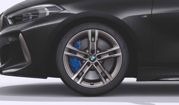 36118053524 - Janta aliaj usor - M Performance Double Spoke 556M - Bicolor Gri (Cerium Grey/Bright Turned) - 8Jx18 ET:54 - BMW Seria 1 F40, Seria 2 F44 - Original BMW
