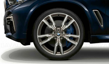 Janta din aliaj usor - M Performance V-Spoke 747M - Gri Mat (Cerium Grey Matt) - 9,5Jx22 ET:37 - BMW X5 G05 G18, X6 G06	