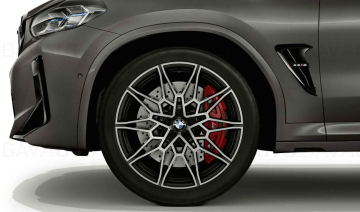36119501476 - Janta aliaj usor - M Performance Double Spoke 892M - Bicolor Negru/Argintiu (Jet Black Uni/Bright Turned) - 9,5Jx21 ET:31 - BMW X3 F97 M, X4 F98 M - Original BMW