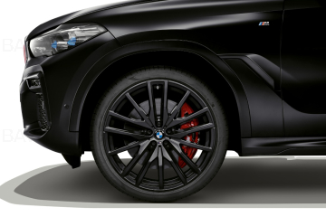 Janta din aliaj usor - M Performance Double Spoke 742M - Negru (Jet Black Sol. Paint) - 9,5Jx22 ET:37 - BMW X5 G05 G18, X6 G06	