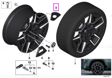 36135A34020 - Insertii Tip 1 jante aliaj - BMW XM G09 - Original BMW Group - BavAUTO