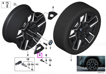36135A34027 - Insertii Tip 2 jante aliaj - BMW XM G09 - Original BMW Group - BavAUTO