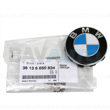 36136850834 - Emblema janta aliaj Original BMW - BMW Seria 2 F45 F46; Seria 5 G30 G31; Seria 6 G32;  Seria 7 G11 G12; X1 F48; X3 G01 - 57mm - Original BMW