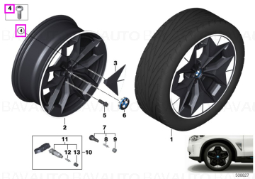 36136889172 - Șurub M5X12.5 - BMW - Mini - Mini 3 Usi F56E - de la 04.11.2019 - Original BMW - Mini Group - BavAUTO