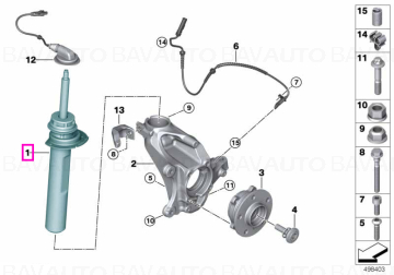 37106881599 - Arc suspensie faţă stânga - BMW - X1 F48, X1 F48 LCI - de la 01.07.2015 - Original BMW Group - BavAUTO