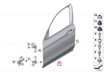 41007465527 - Door front left - BMW - X3 F97, X3 G01 - de la 01.08.2017 - Original BMW Group - BavAUTO