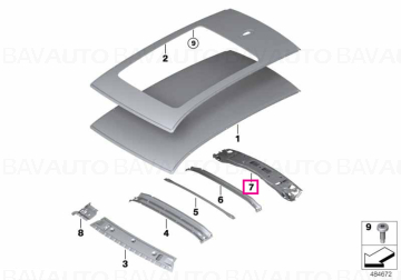 41007494142 - Traversa plafon - BMW iX3 G08, X3 G01 G08 M F97 - Original BMW