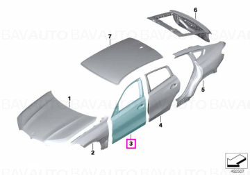 41008497442 - Door, front, right - BMW - X6 G06 - de la 01.08.2019 - Original BMW Group - BavAUTO