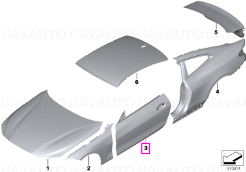 41009478692 - Usa fata dreapta - BMW Seria 4 G22, G23, G82 M4 G83 M4 - Original BMW