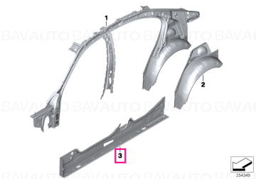41217297856 - Frame side member, inner right  - Original BMW