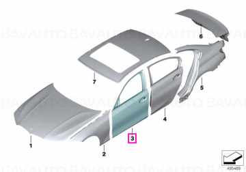 41517482276 - Door, front, right - BMW - Seria 3 G20, Seria 3 G21 - de la 02.11.2018 - Original BMW Group - BavAUTO