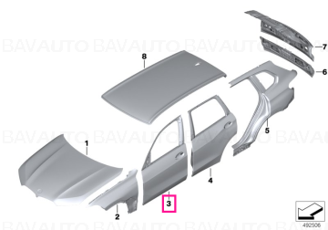 41518738552 - Portiera / Usa fata, dreapta - BMW X5 G05 F95 M - Original BMW
