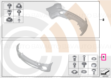 51112413988 - Set piese montaj bara fata, Kit Value-Line - BMW X5 E70, X6 E71 E72 - Original BMW
