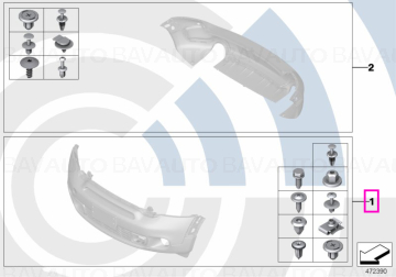 Set elemente montaj, bara protectie fata, Kit Value Parts - Mini Countryman R60, Paceman R61