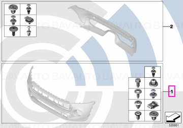 Set elemente montaj bara protectie fata, Kit Value Parts - Mini Countryman F60