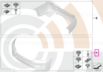 Kit elemente montaj bara fata, Value Parts - BMW Seria 5 G30 G31 G38, Seria 6 G32
