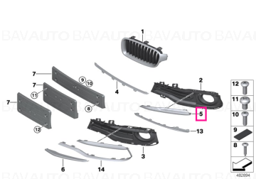51117397615 - Air inlet finisher, left BASIS - Original BMW