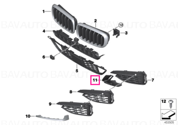 51118058558 - Air channel right M - Original BMW