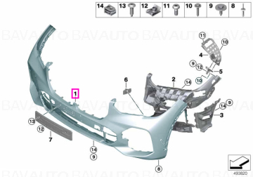 51118099125 - Panel, bumper, primed, front -M- - Original BMW
