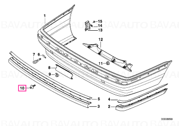 51118174185 - Nit expansibil - BMW - Seria 7 E38, Seria 5 E39 - de la 01.07.1993 - Original BMW Group - BavAUTO
