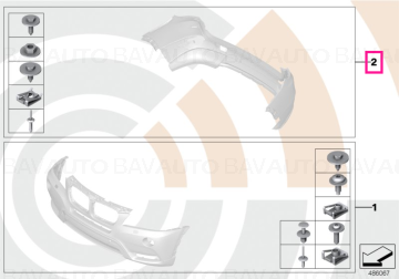 51122457473 - Set, mounting parts, bumper, rear VALUE LINE - Original BMW
